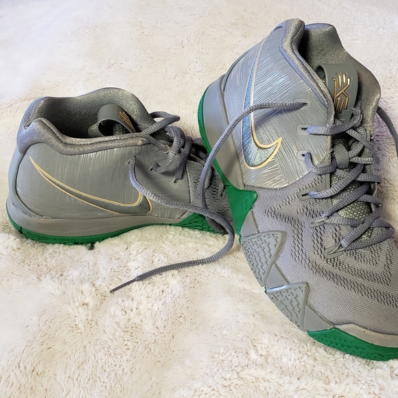 kyrie irving shoes green and gray